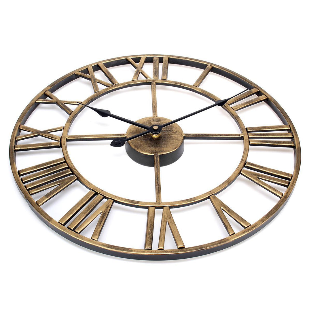 Lisslune | Roman Letters Large Silent Wall Clock 16 Inch Iron