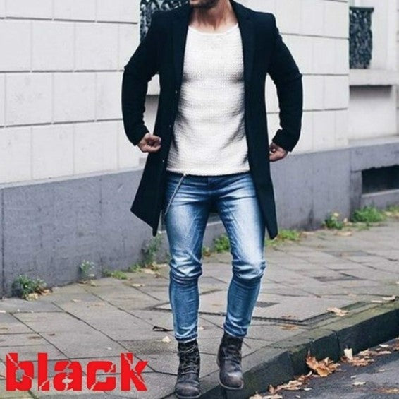 Men's elegant long coat with modern cut Lisslune