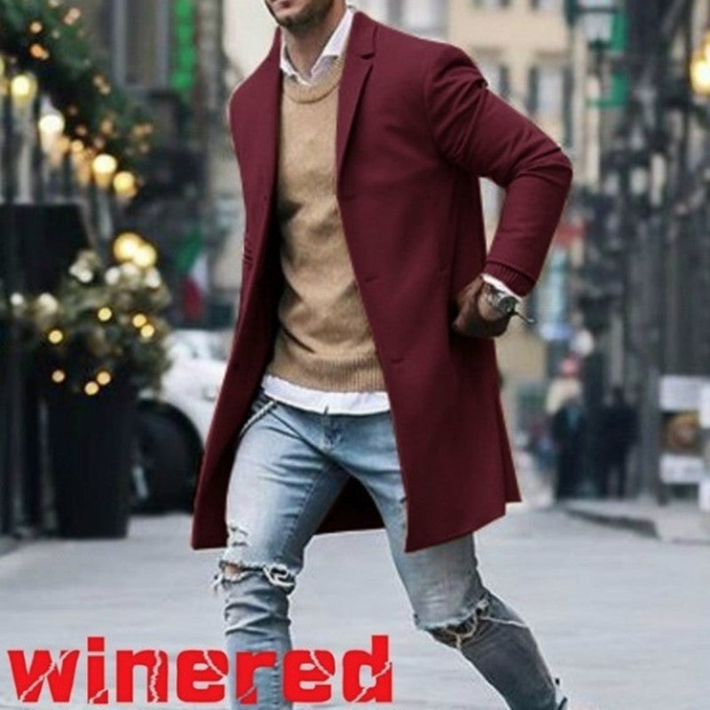 Men's elegant long coat with modern cut Lisslune