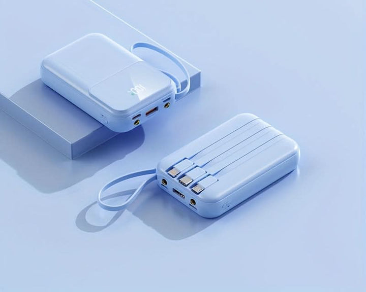 Lisslune | 10000mAh Portable Power Bank with Cables