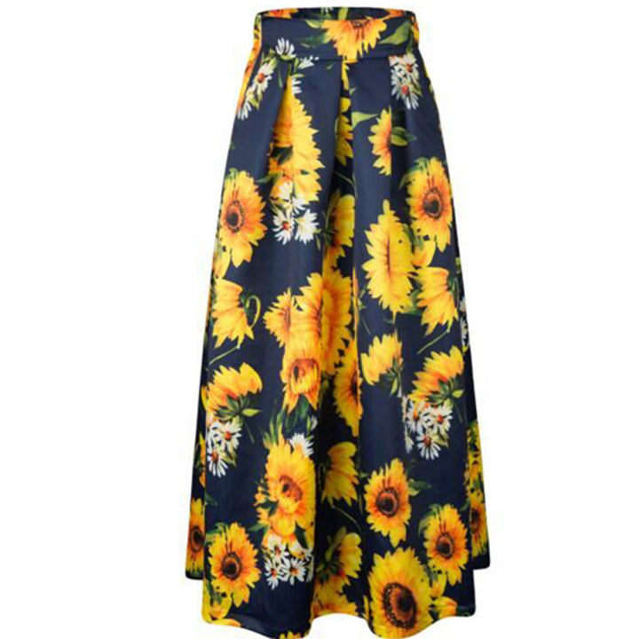 Ladies' A-line skirt with large polka dot pattern Lisslune