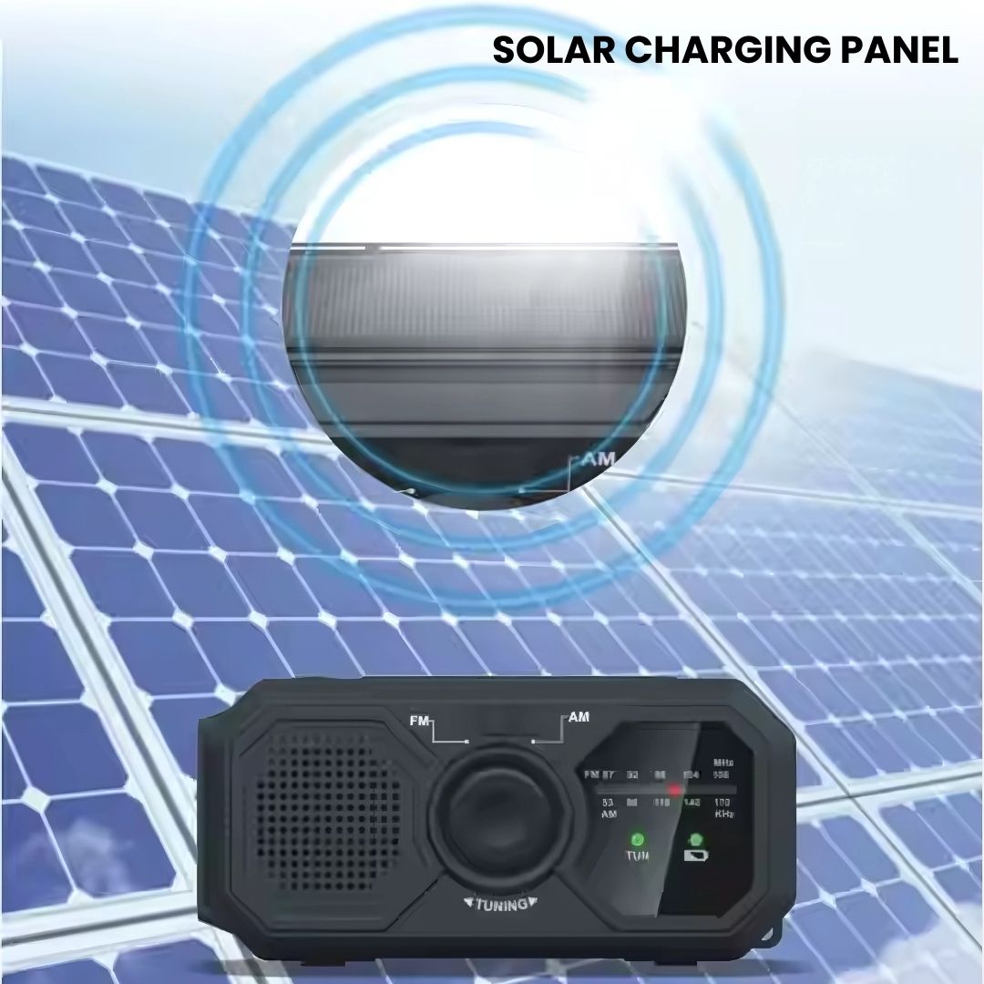 Lisslune | Portable Emergency Radio – Solar & Hand Crank Powered