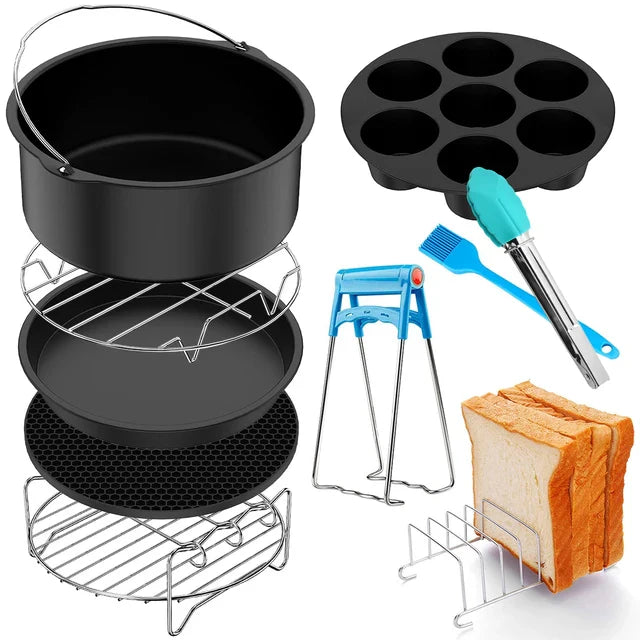 Lisslune | AirFryChef | Hot Air Fryer Accessory Set | Simple and Versatile | Transform Your Kitchen