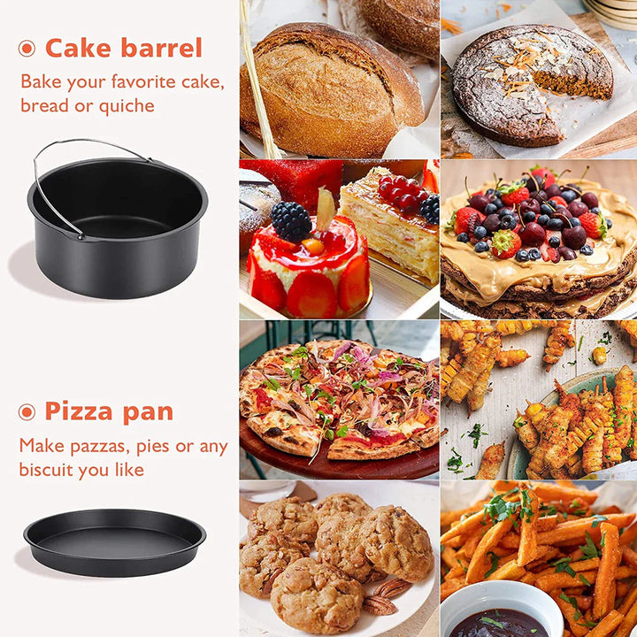 Lisslune | AirFryChef | Hot Air Fryer Accessory Set | Simple and Versatile | Transform Your Kitchen