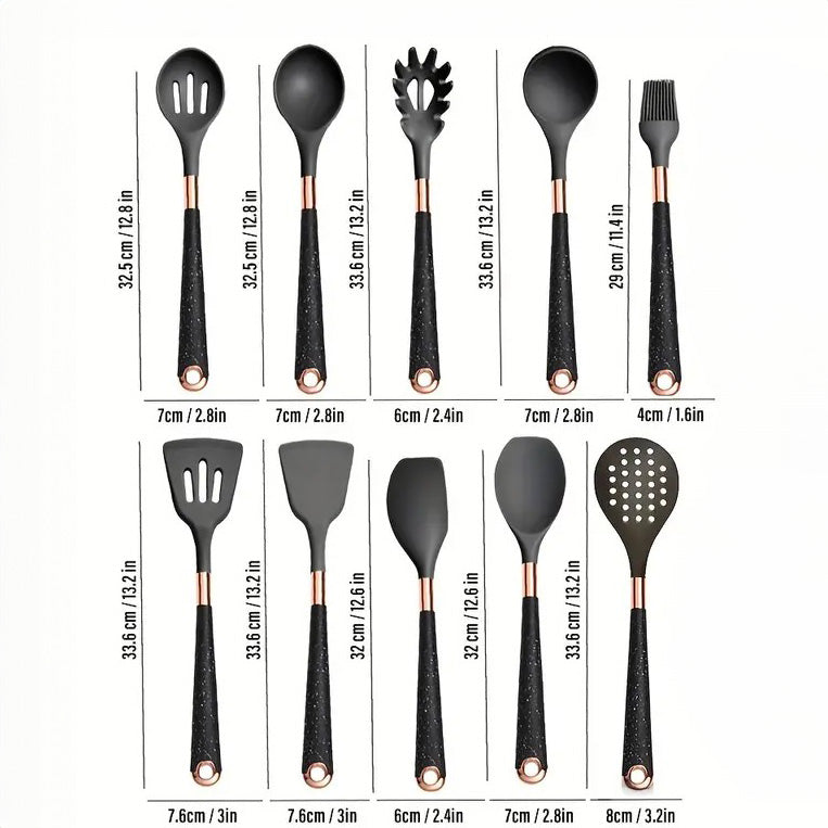 Lisslune | Elegant Silicone Cooking Utensils Set