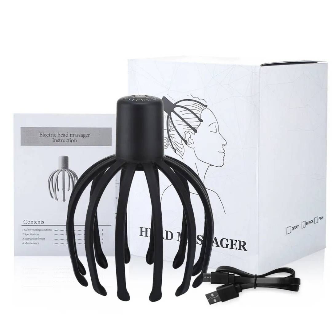 Lisslune | Smart Electric Octopus Head Massager Machine for Scalp Massage, Stress Relief, Improved Sleep & Multi-Directional Vibration