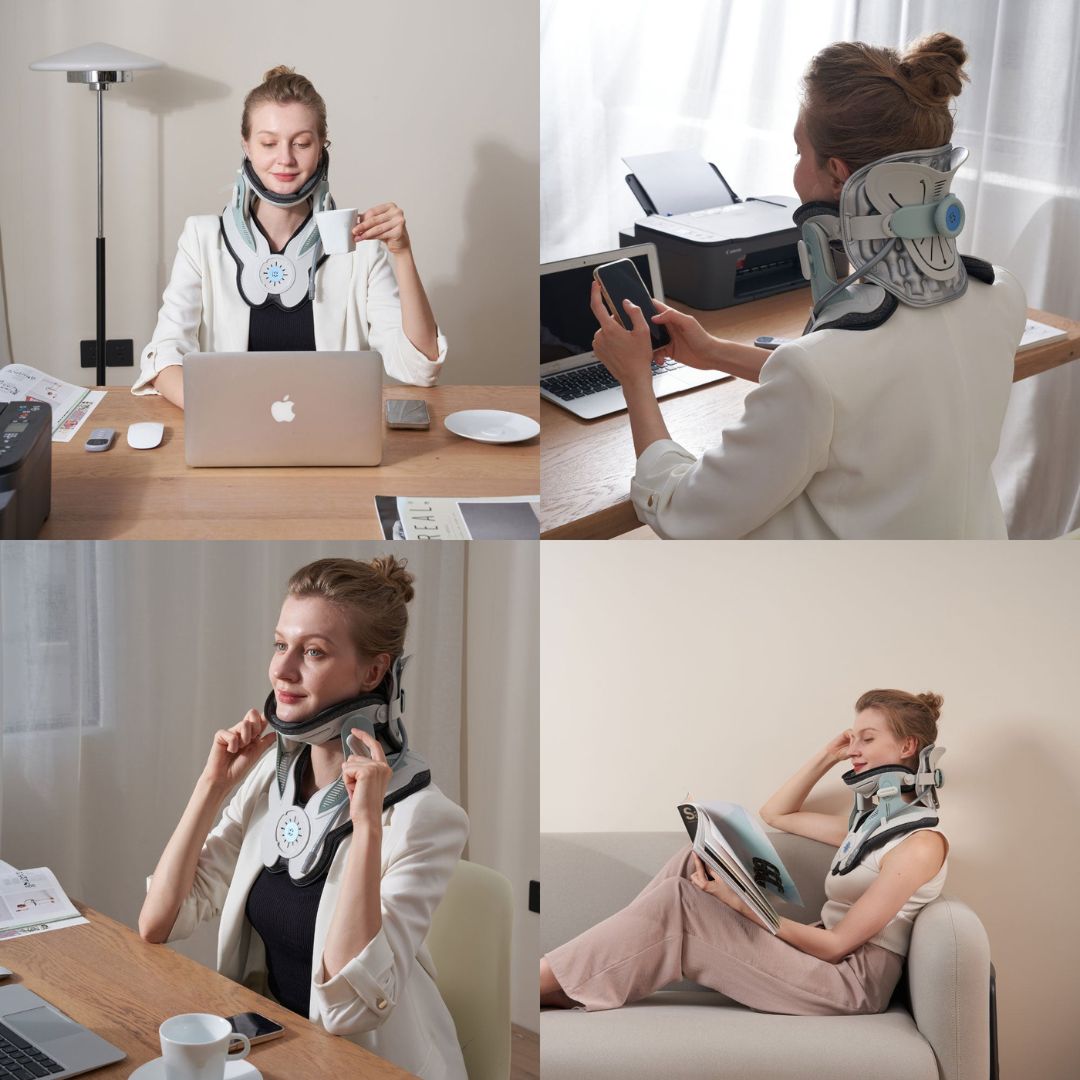Lisslune | Neck Stretcher for Pain Relief - Adjustable Cervical Traction Device Ideal for Neck Tension and Discomfort