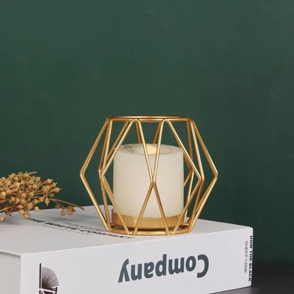 Lisslune | Wireframe Sleek Iron Candle Holder