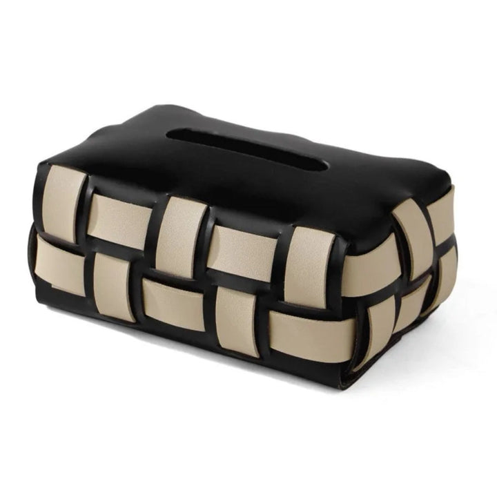 Lisslune | Braided Vegan Leather Tissue Holder