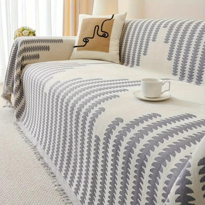 Lisslune | Modern Monochrome Fern Sofa Cover