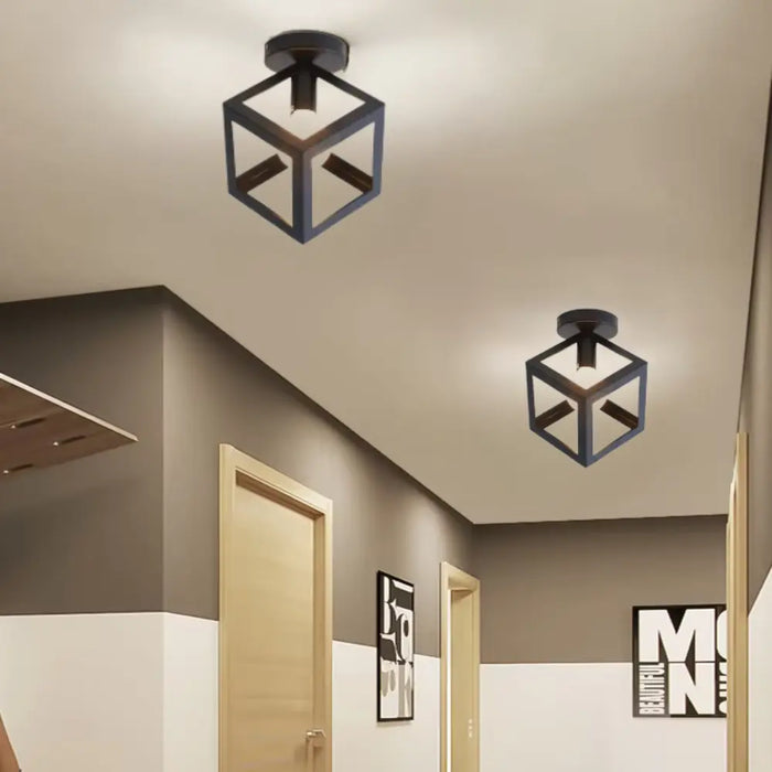 Lisslune | GeoGlow - Minimalistic geometric cube ceiling light