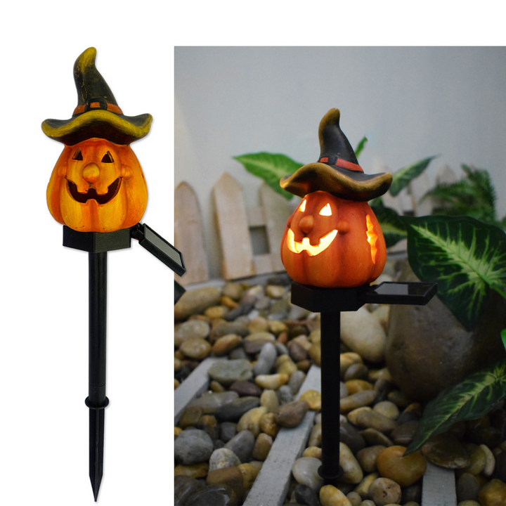 Lisslune | Halloween Solar Lights – Decorative LED Garden Lights with Pumpkin and Witch Designs