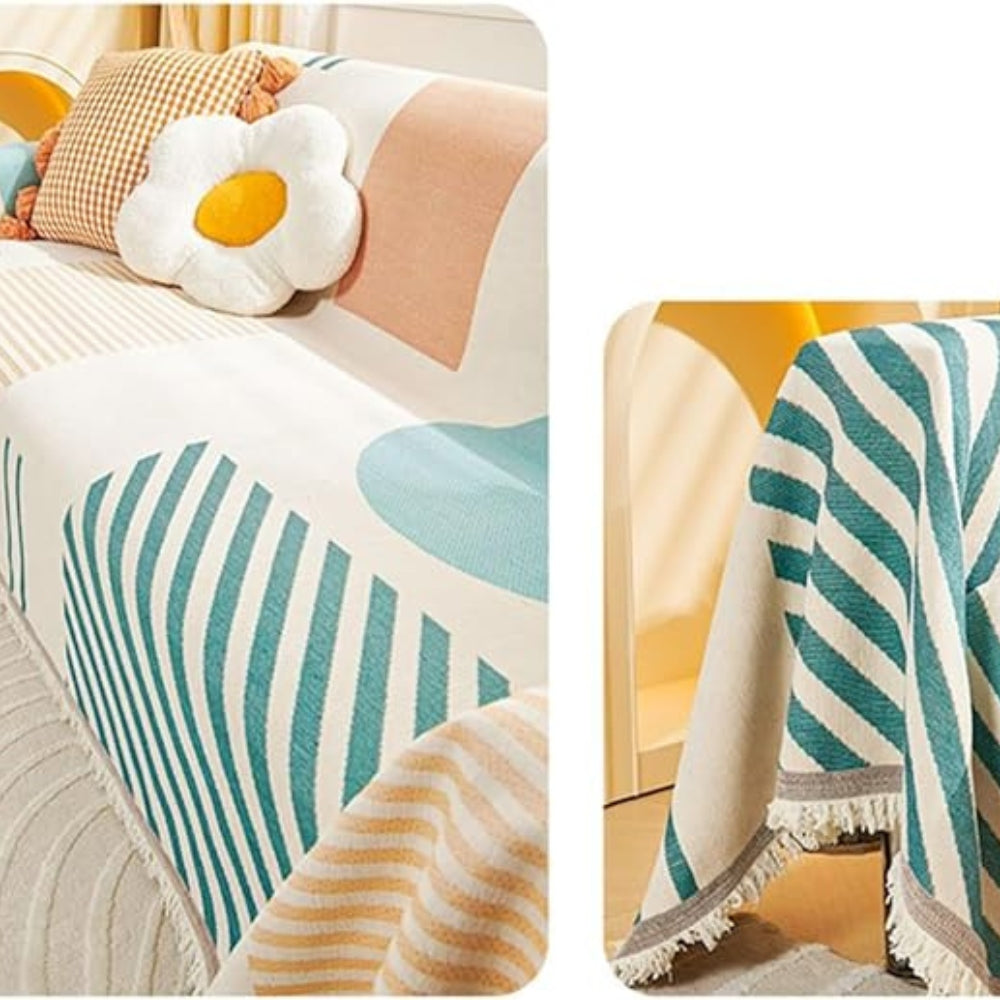 Lisslune | Meringue Chenille Geometry Sofa Cover