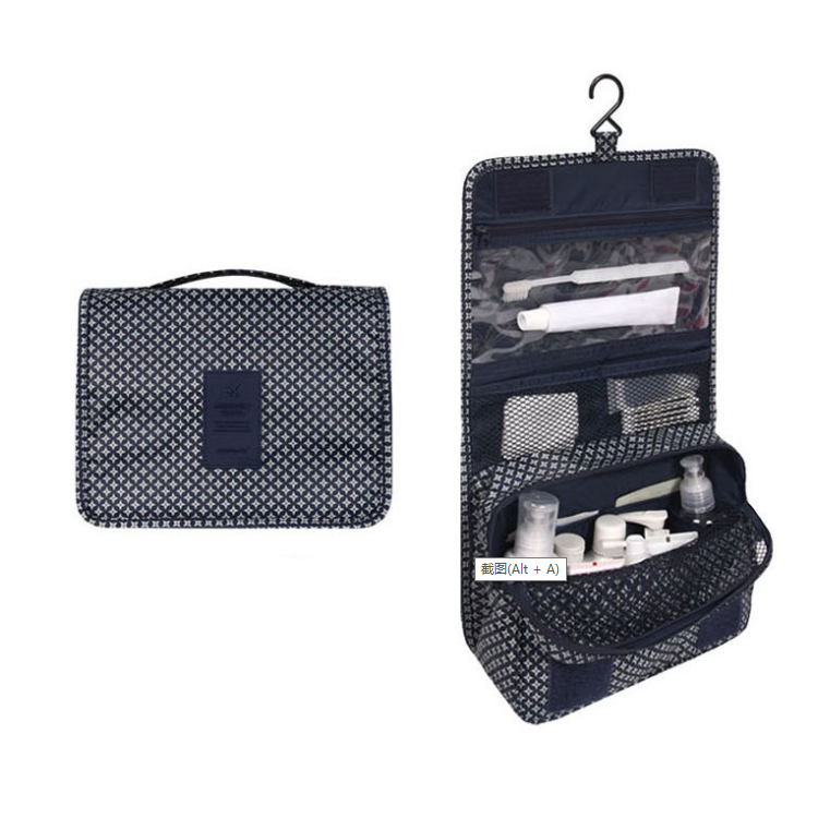 Lisslune | TravelEase – Water-repellent Cosmetic Bag with Hook and Compartments | Travel Toiletry Bag