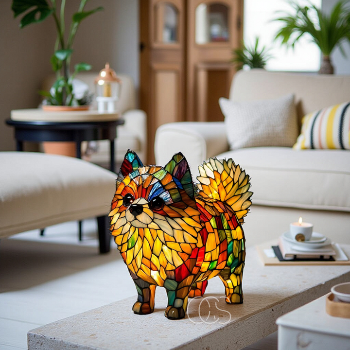 Lisslune | GlowPaw Dog Tribute Lamp – Handmade Acrylic Night Light for Dog Lovers (USB Powered)