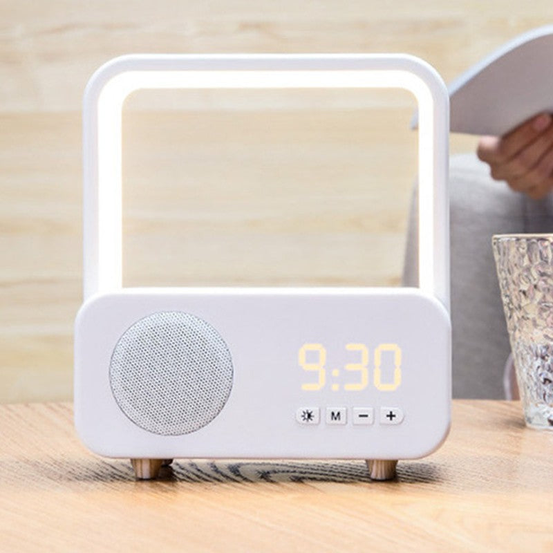Lisslune | 3-in-1 Rechargeable Bluetooth Speaker with Clock & Dimmable Colorful Light