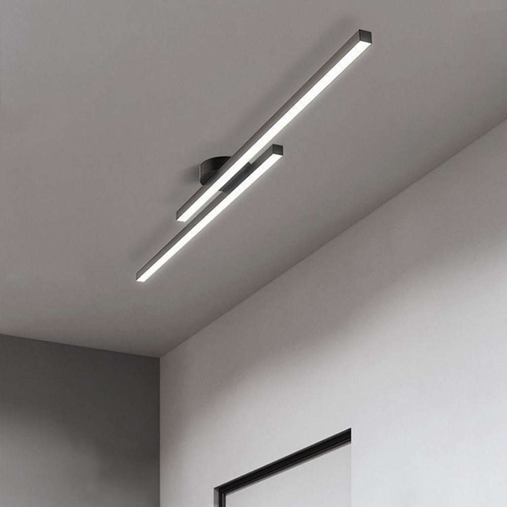 Lisslune | Modern Aluminium Semi Flush Mount LED Ceiling Light | Minimalist Design for Living Room. Bedroom & Hallway