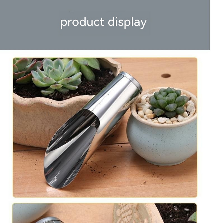 Lisslune | Stainless Steel Scoop for Potting Soil – Robust Planting Scoop for Garden and Balcony