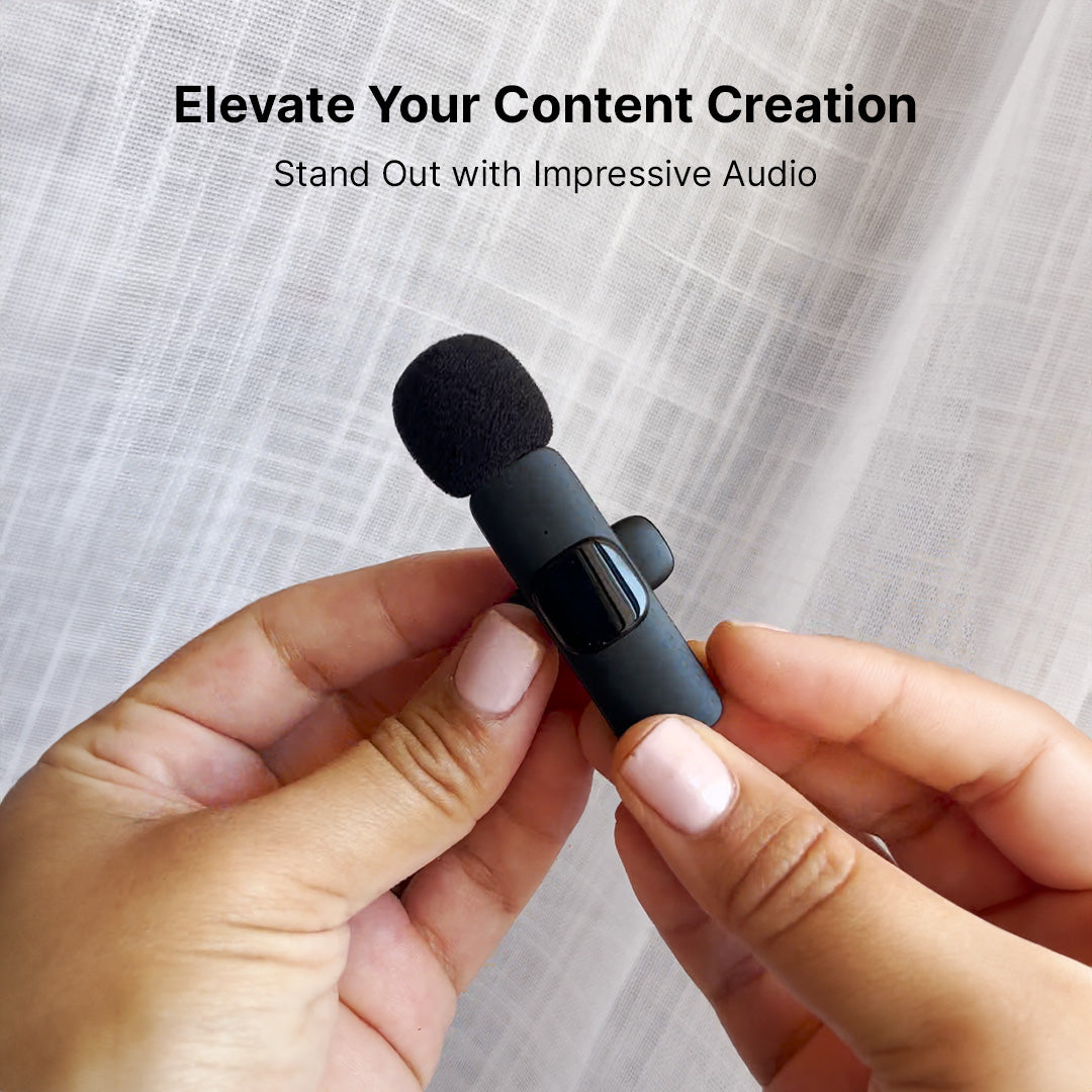 Lisslune | Mini Wireless Lavalier Micophone | For Content Creators & Video Recording