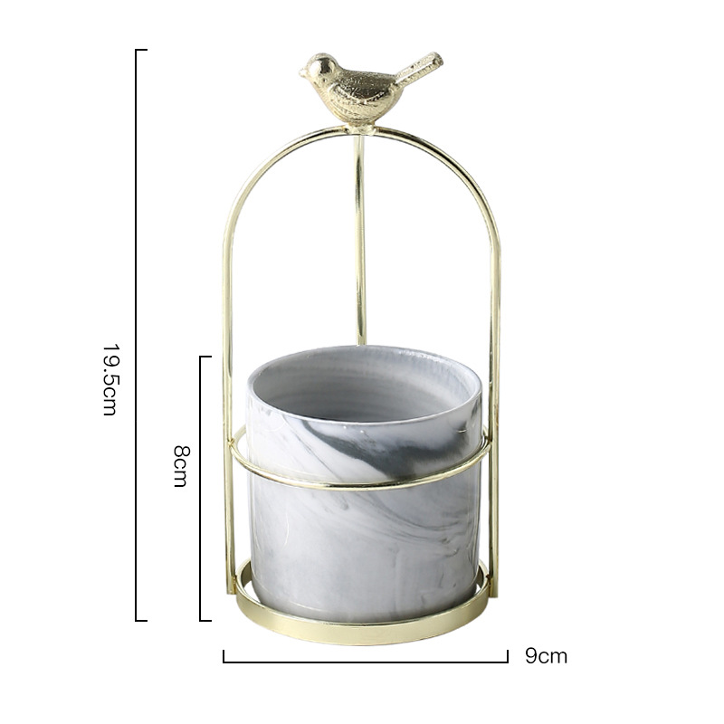 Lisslune | Flower plant pots with bird design for stylish decoration