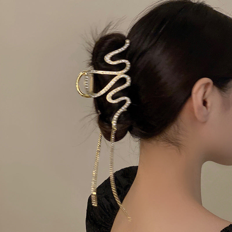 Lisslune | Snake Hair Clip with Rhinestones