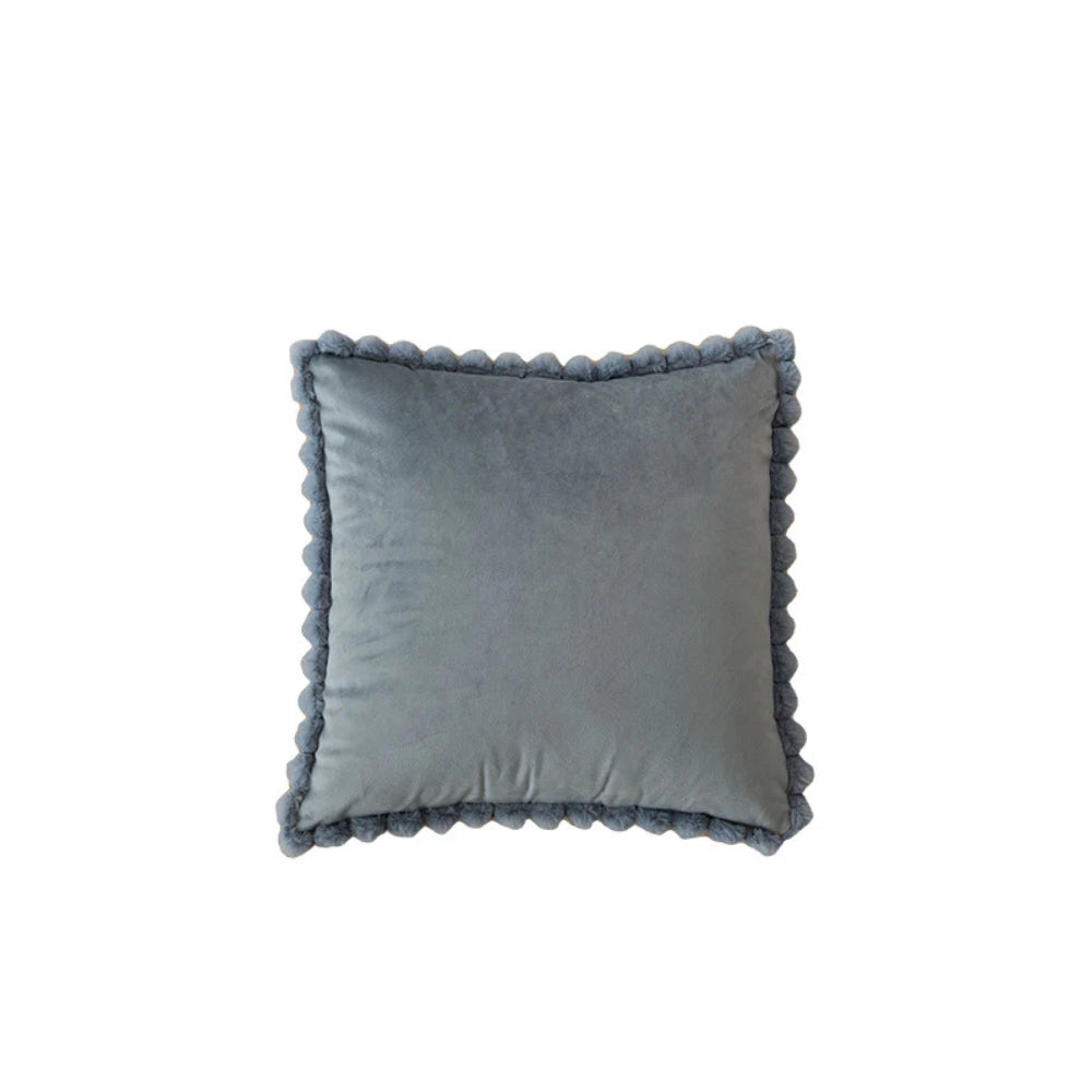Lisslune | Velvet Pom-Pom Trim Cushion Cover