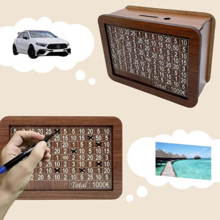 Lisslune | CoinTrack Digital Savings Account – Decorative Coin Box with Integrated LCD Counter