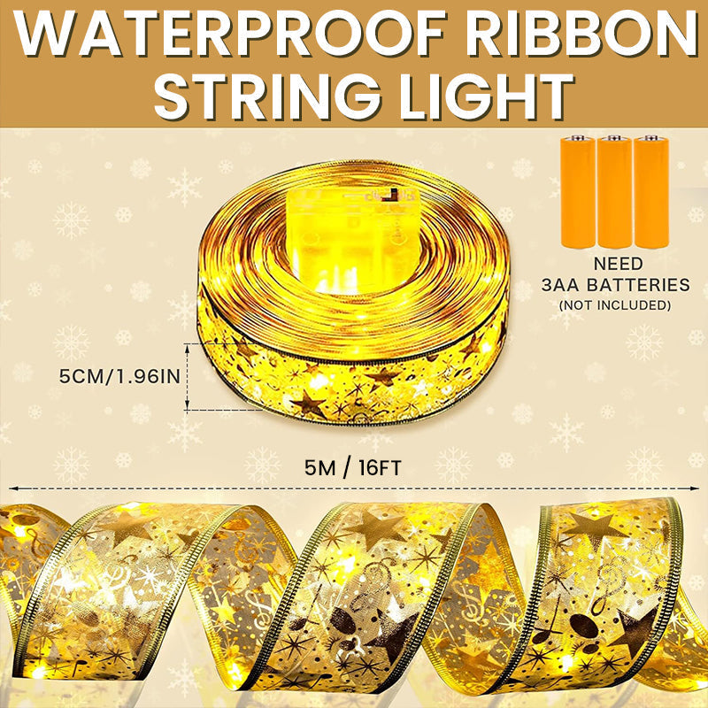 Lisslune | Ribbon Christmas tree decorative lights