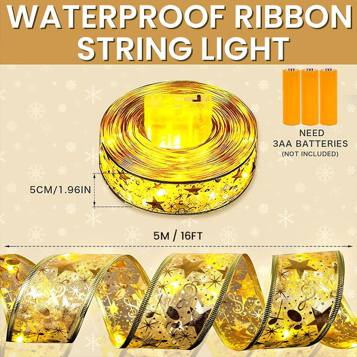 Lisslune | Ribbon Christmas tree decorative lights