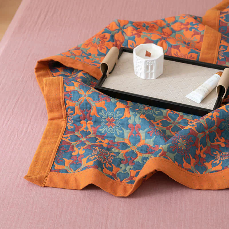 Lisslune | & Blue Pattern Six-layer Cotton Quilt - TerraLoom