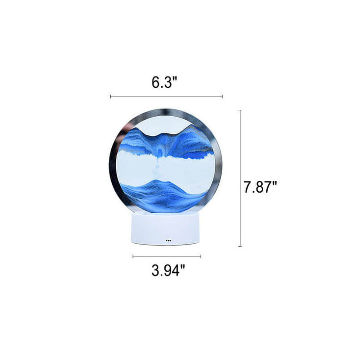 Lisslune | Creative Round Hourglass Quicksand 3D LED Night Light Table Lamp