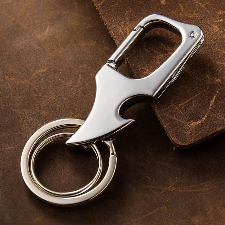 Lisslune | Multifunctional Bottle Opener with Pendant and Metal Double Ring Keychain