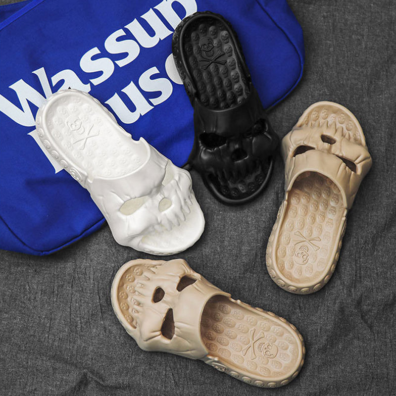 Lisslune | Skull Design Single Band Slippers