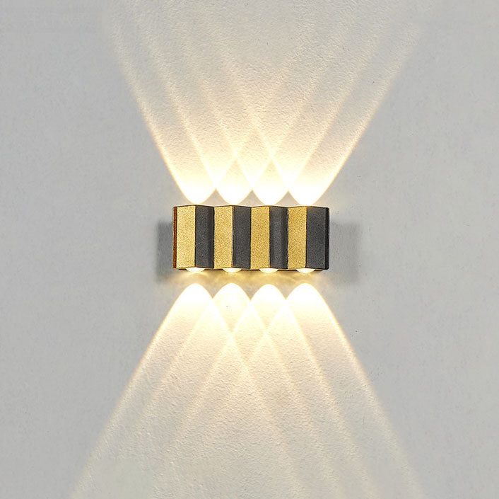 Lisslune | Modern Light Luxury Golden Aluminium Outdoor Waterproof Terrace LED Wall Light Lamp