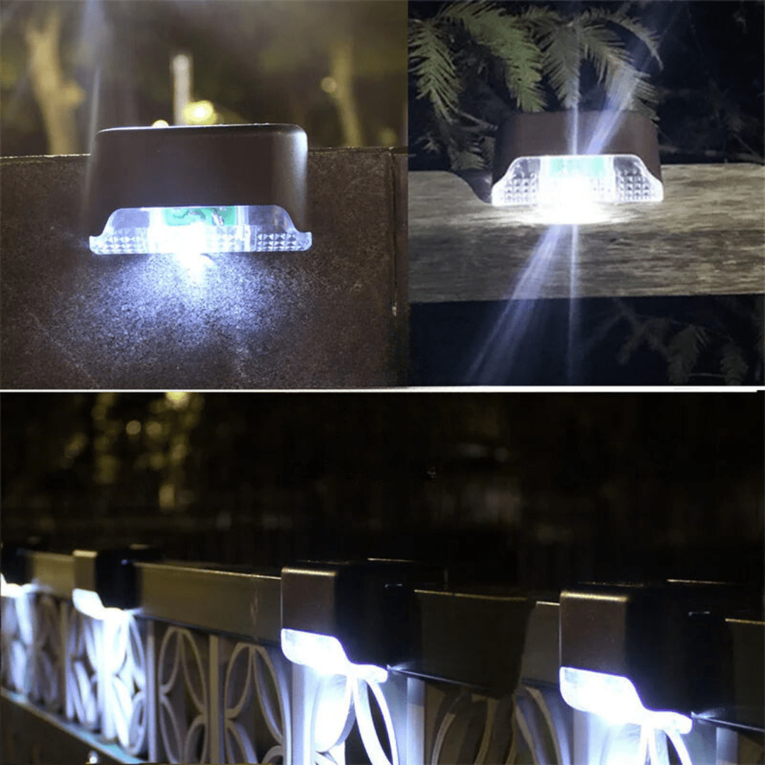 Lisslune | Self-Adhesive Solar Outdoor Lights – Waterproof Wall-Mounted LED Step Lamps for Gardens, Patios & Pathways