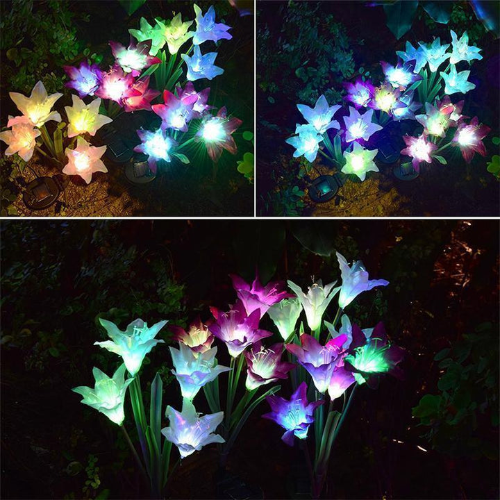 Lisslune | Solar powered LED flower, Solar Garden Stake Lights