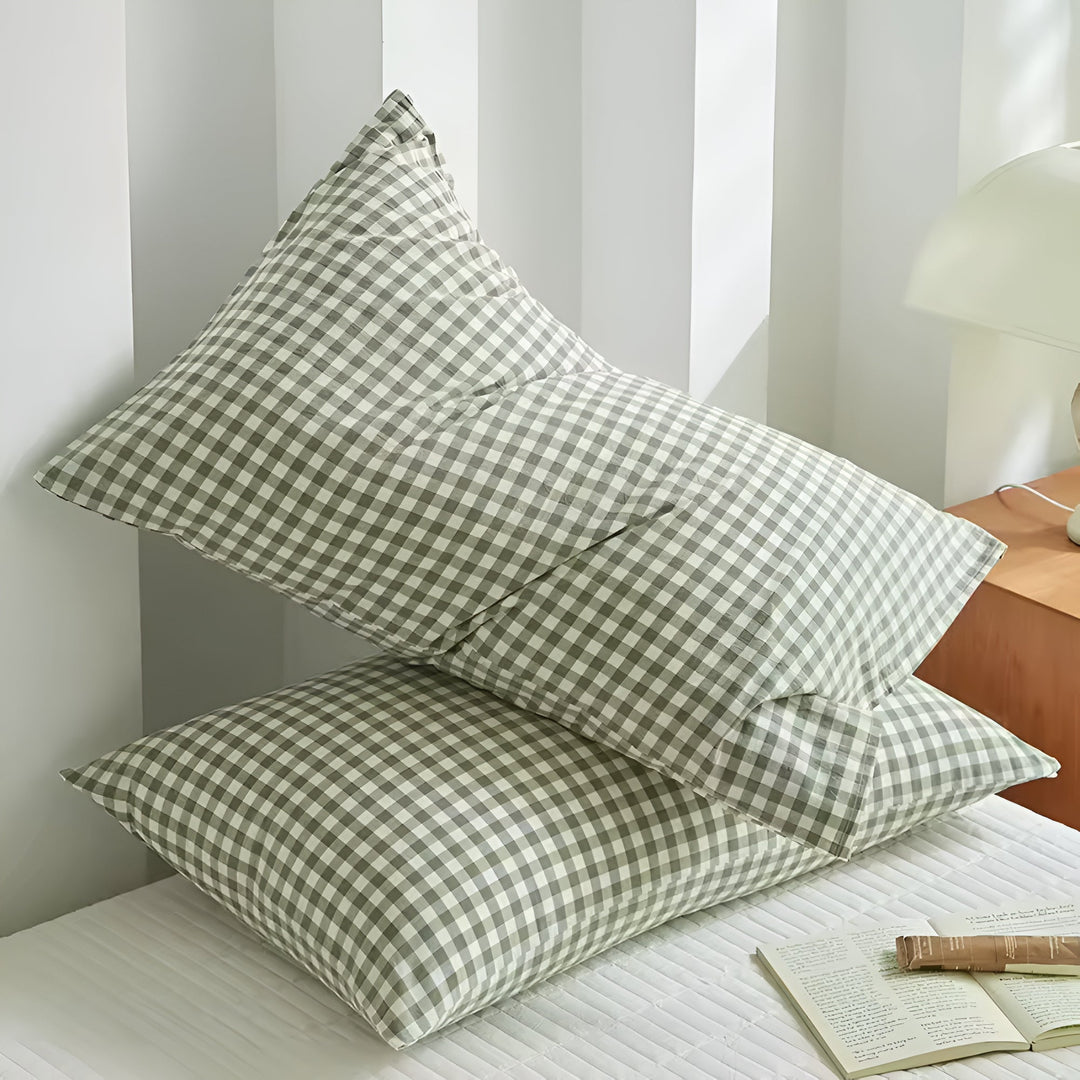 Lisslune | Soft Plaid Checkered Pillowcases