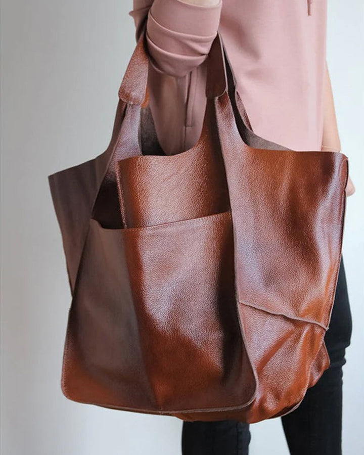 Lisslune | Chic & Sustainable Leather Bag with Large Capacity - Elegant, Versatile Women's Handbag