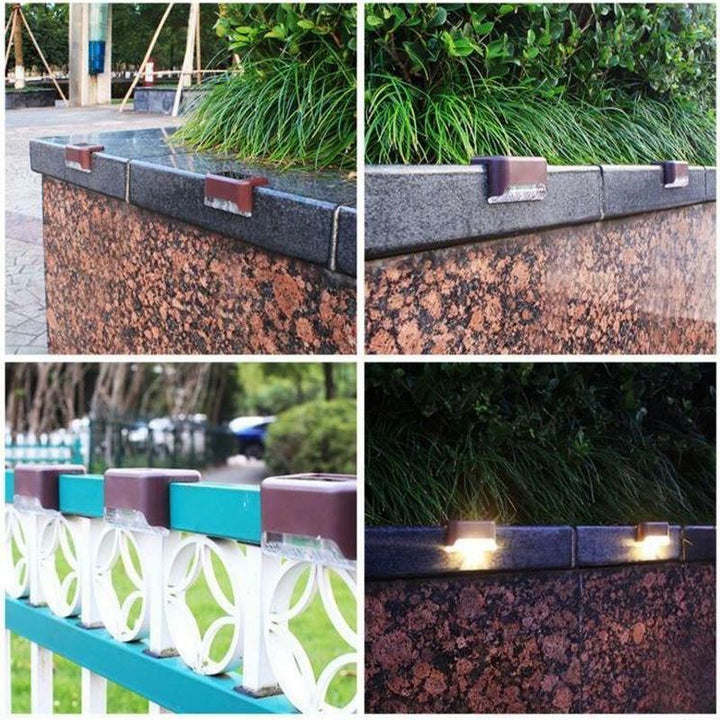 Lisslune | Waterproof Stair Solar Lights for Outdoors (4 pieces)