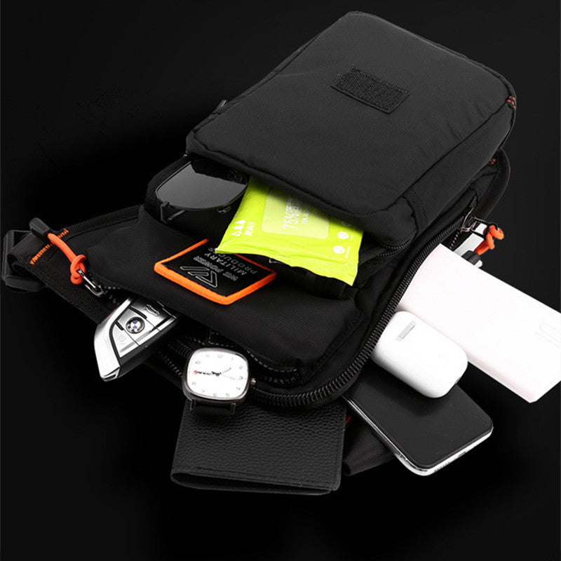 Lisslune | Personalized Men's Motorcycle Style Waterproof Nylon Leg Chest Bag