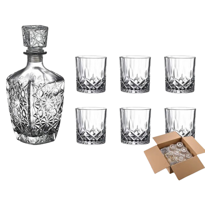 Lisslune | RoyalPour - 7-Piece Whiskey Decanter Gift Set