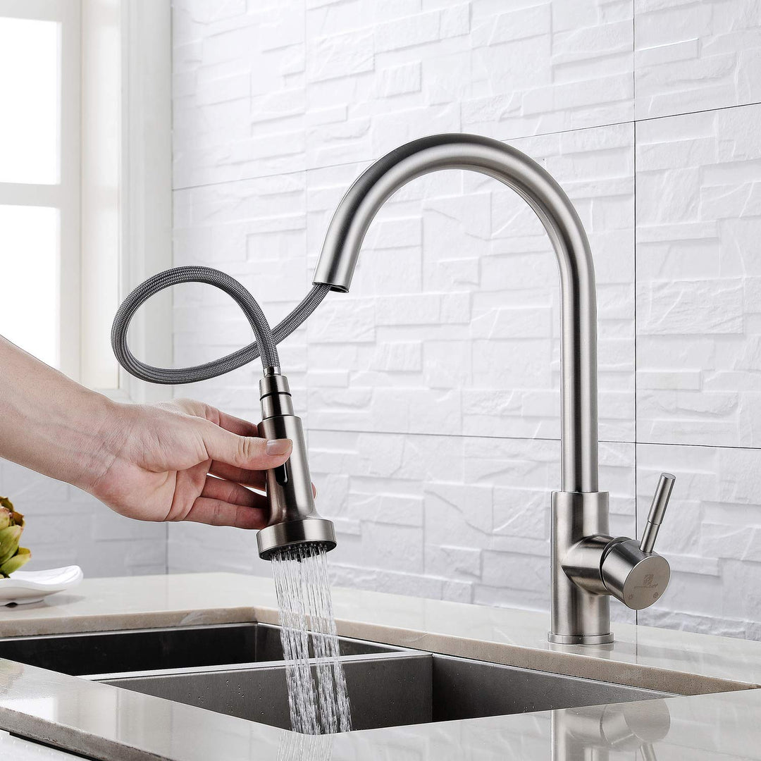 Lisslune | 2 spray types kitchen faucet with pull-out spray mixer kitchen
