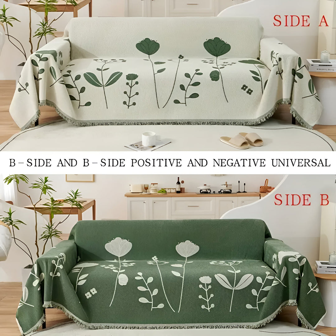 Lisslune | Modern Bloom Reversible Sofa Cover