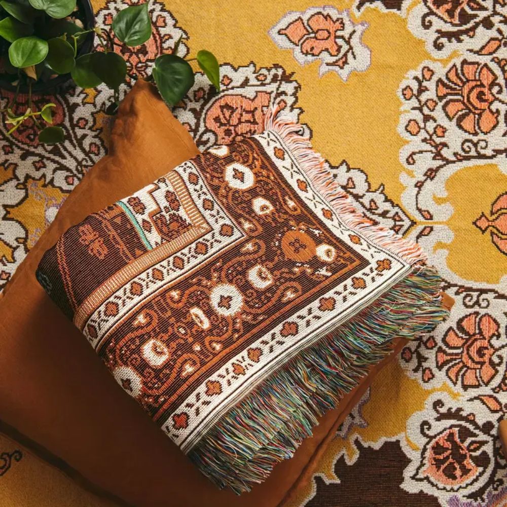 Lisslune | Boho Chic Patterned Throw Blanket