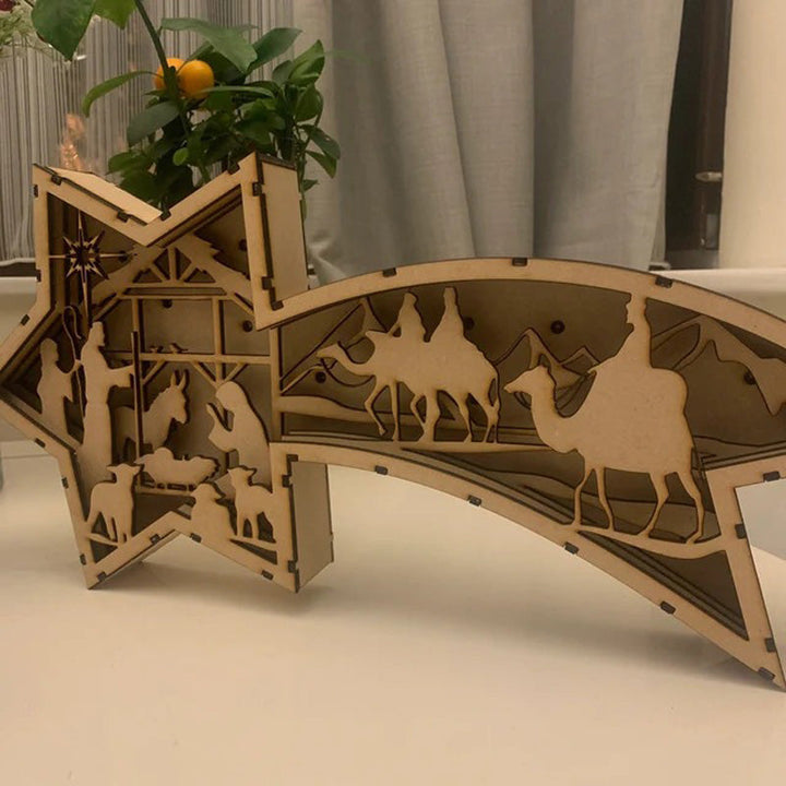 Lisslune | LED Wood Christmas Star Light