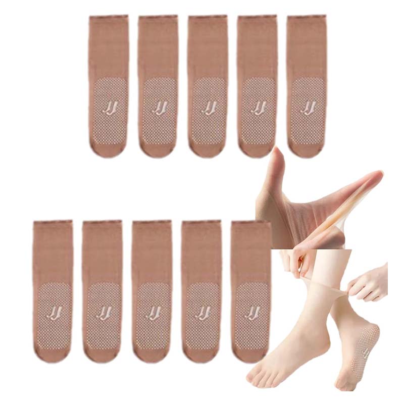 Lisslune | Spring Summer Invisible Non-Slip Crystal Silk Socks