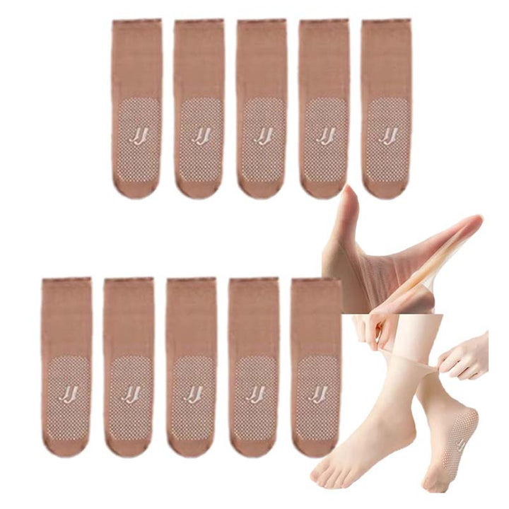 Lisslune | Spring Summer Invisible Non-Slip Crystal Silk Socks