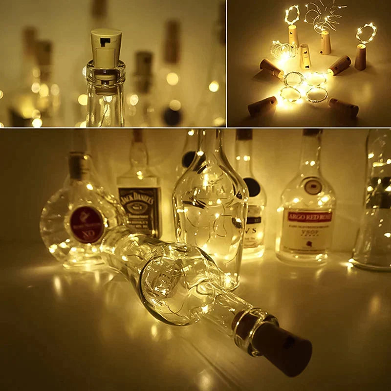 Lisslune | LED Wine Bottle Lights Cork Night Light DIY Decor Lift - Piece