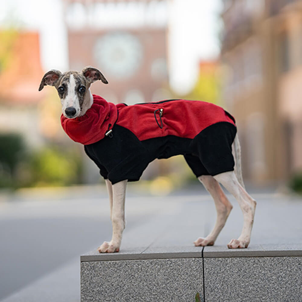 Lisslune | Full Protection Polar Fleece Dog Overall with Removable Collar