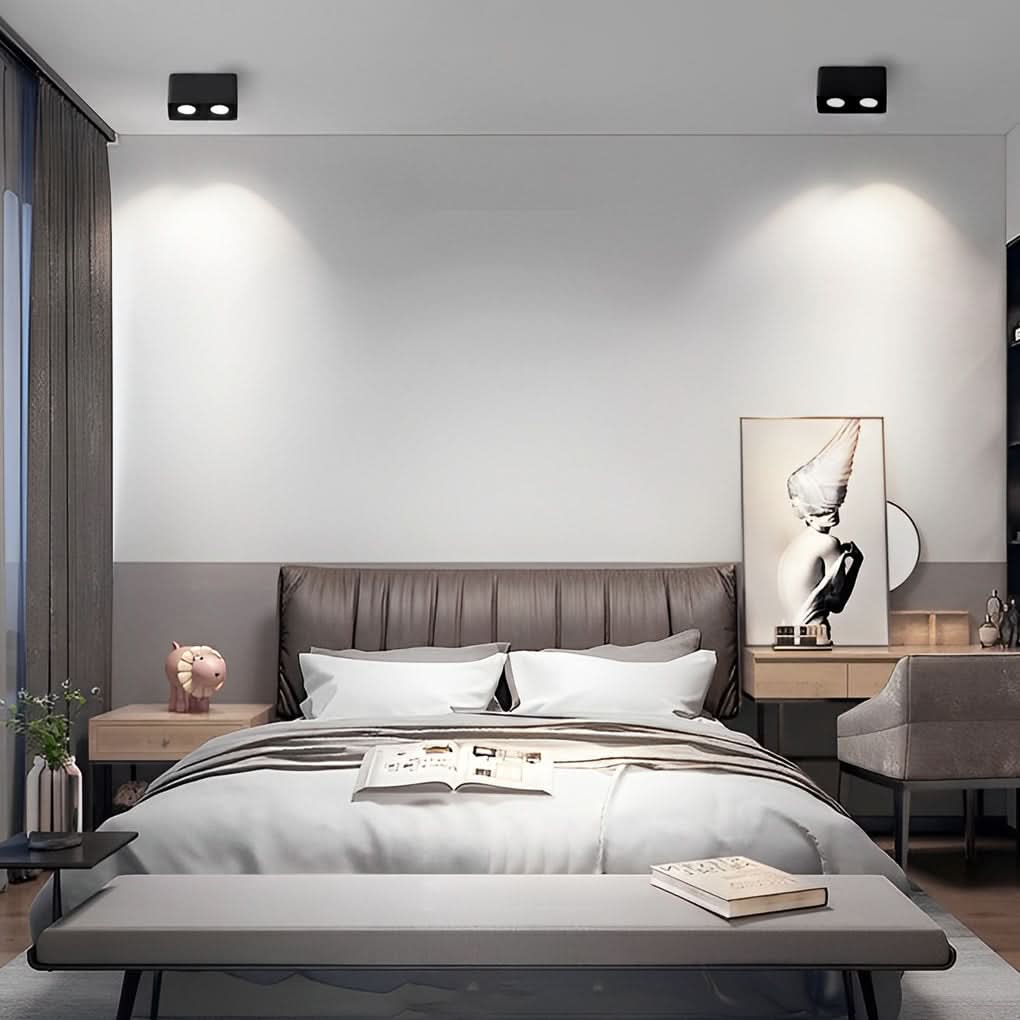 Lisslune | Square Adjustable Ceiling Lamp with Dimmable LED Light